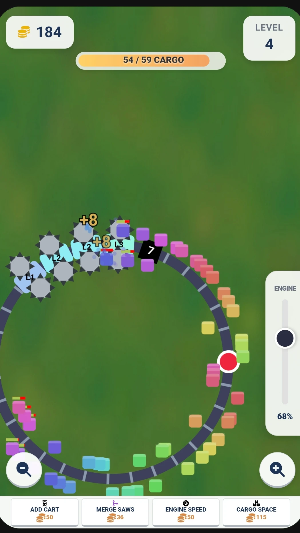 Rail Grinder Merge #merge #train #progression #idle