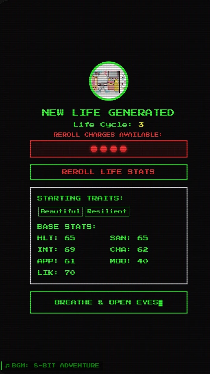 PROJECT: Reincarnation
#simulation #textbased #reincarnation
