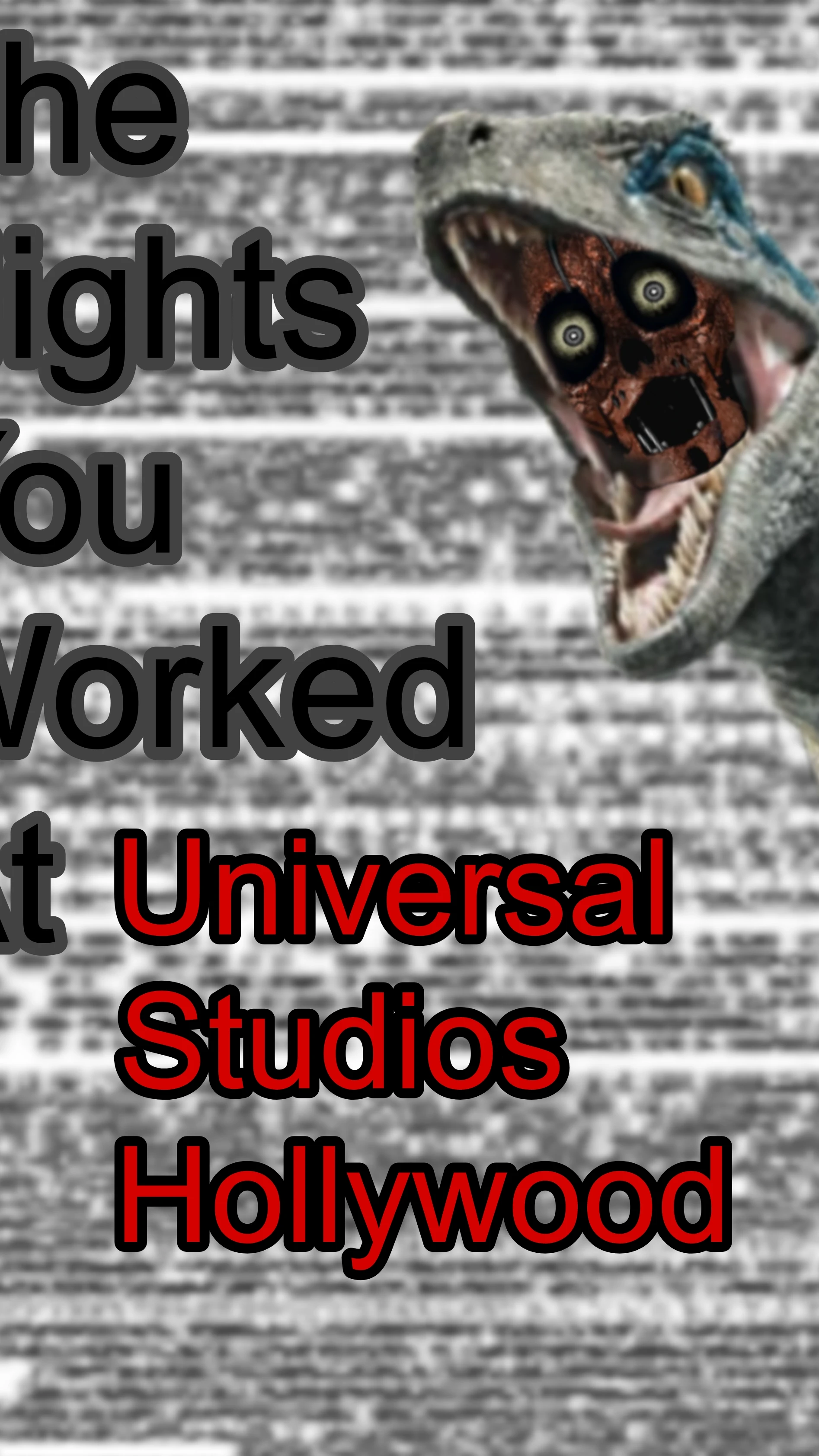 The Nights you Worked at Universal cover