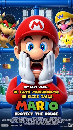 Mario: Protect The House: House Defender - The Game.