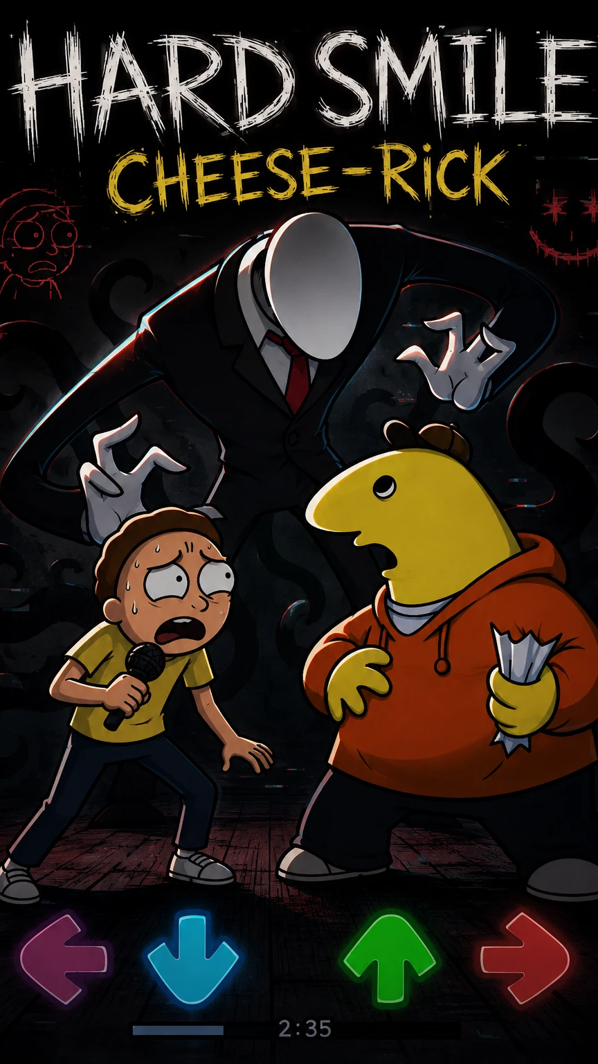 FNF CHEESE RICK X HARD SMILE TEST cover