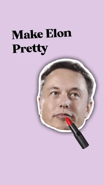 Make Elon Pretty #game #sendtoafriend #meme