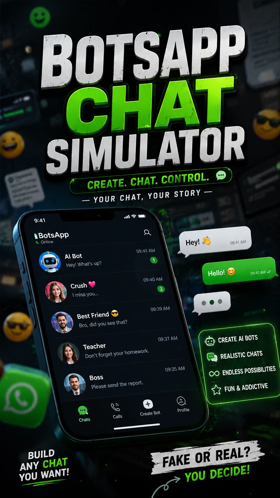 BotsApp Chat Simulator cover