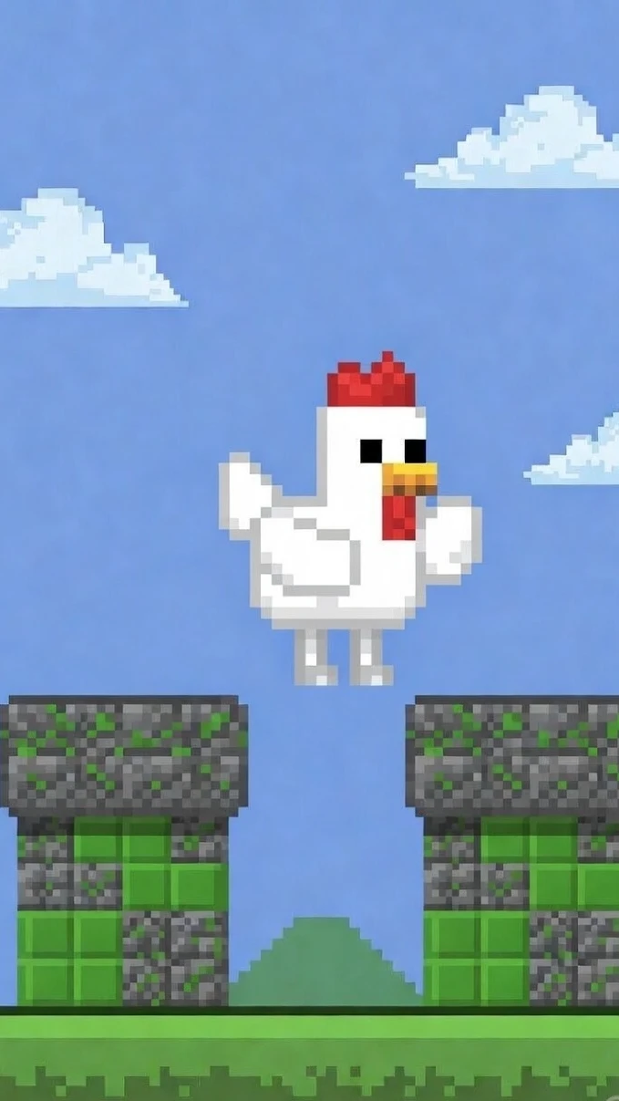 Blocky Bird Journey #minecraft #flapybird 
#vital