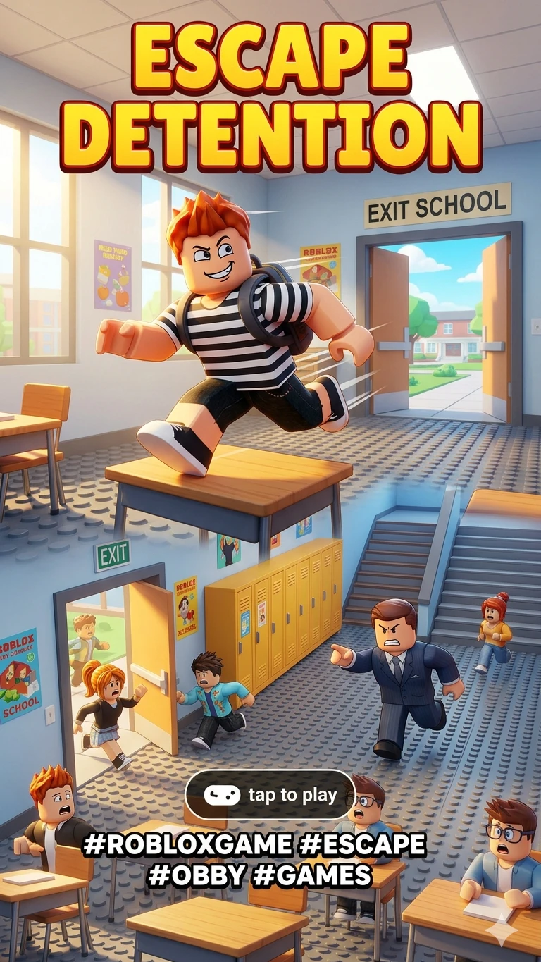 Escape Detention - Roblox Obby 3D cover