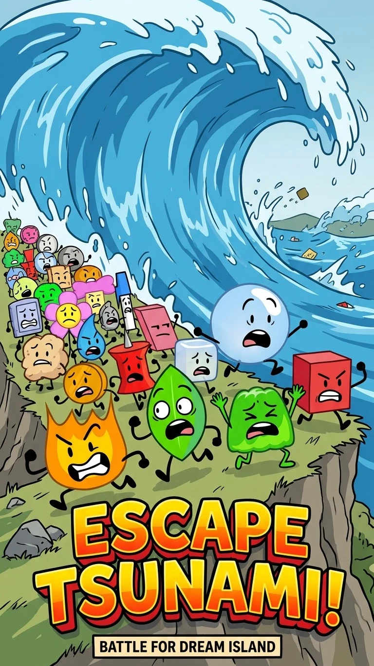 Escape tsunami for bfdi cover