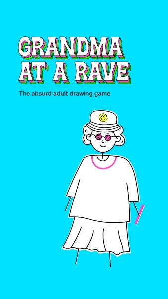 Grandma at a Rave drawing game #drawing #sendtoafriend #spinnerwheel