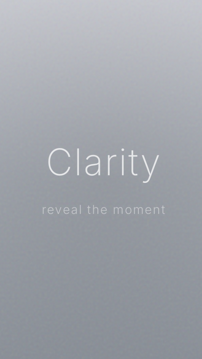 Clarity
reveal the moment ✨

A surface ready to exhale.

Designed to be felt.
#Clarity #InteractiveDesign #SensoryDesign #CreativeAI #AIDesign #UXInspiration #ImmersiveExperience #DigitalExperience #MindfulTech #MadeByMoee