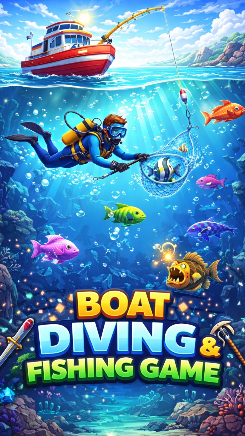 Diving And Fishing 🎣 #sekai #game