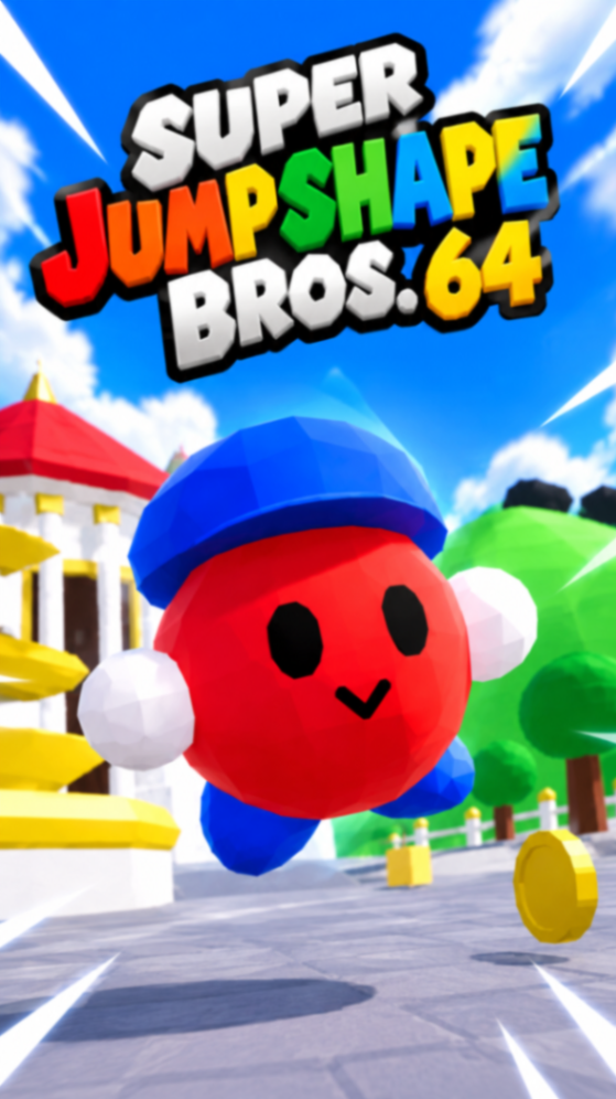 Super Jump Shape Bros. 64 (v0.1) Super Mario 64 cover