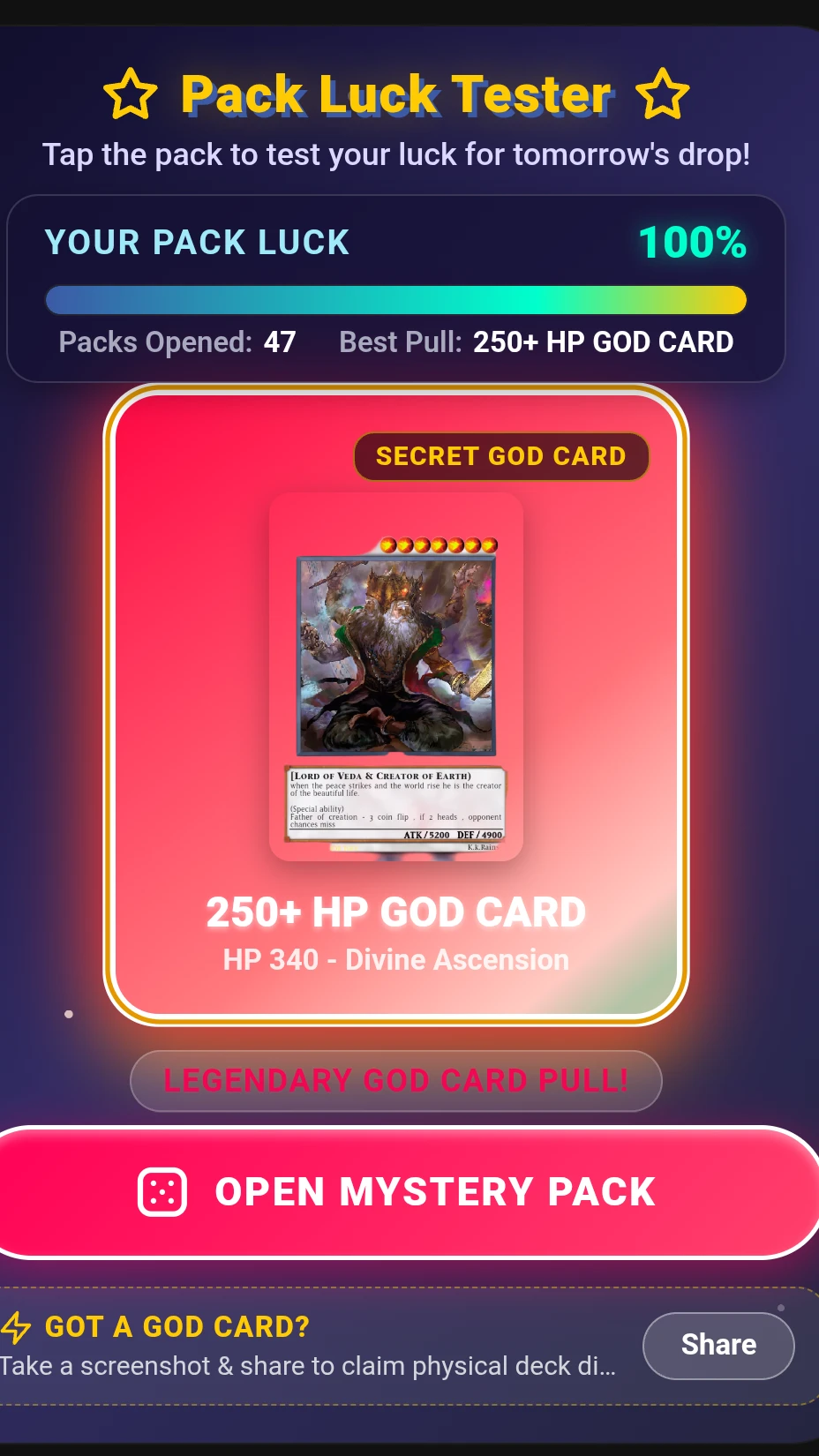 Pokémon Mystery Pack Luck Tester cover