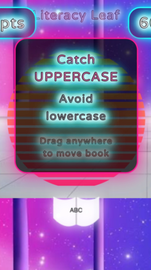 Literacy Leaf: Synthwave Alphabet
Catch  the  UPPERCASE  letters and  avoid  the  LOWERCASE  letters 
#Arcade #CatchingGame #Reflex #FallingObjects #EmeraldRain #MidnightTech #EmeraldSeries
#KimberlyHodgeOriginal #SekaiChallenge