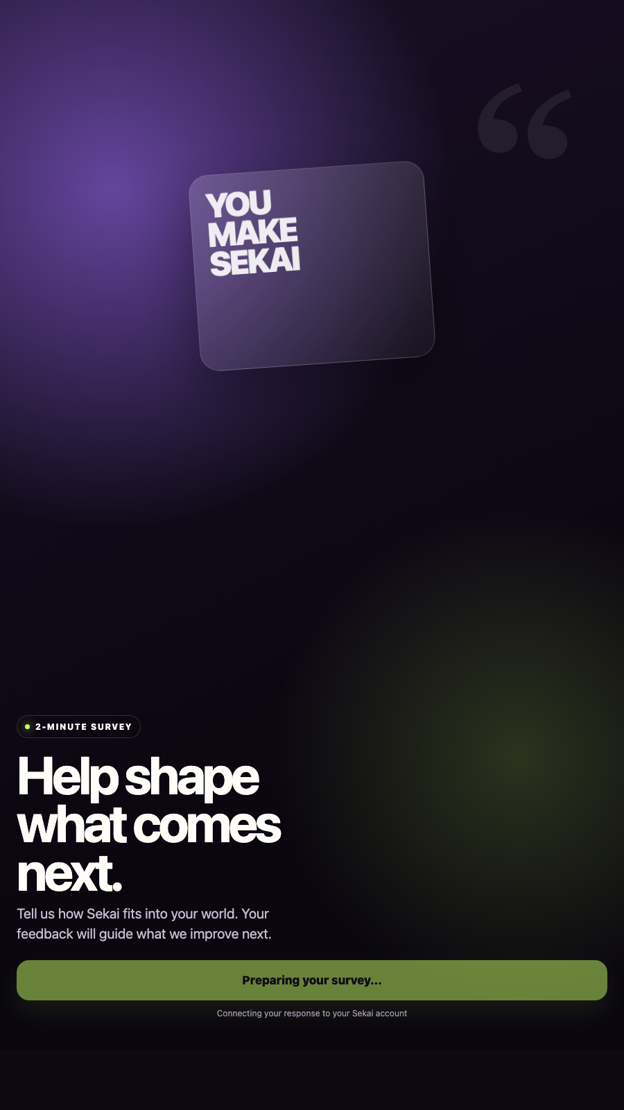 Help shape Sekai cover