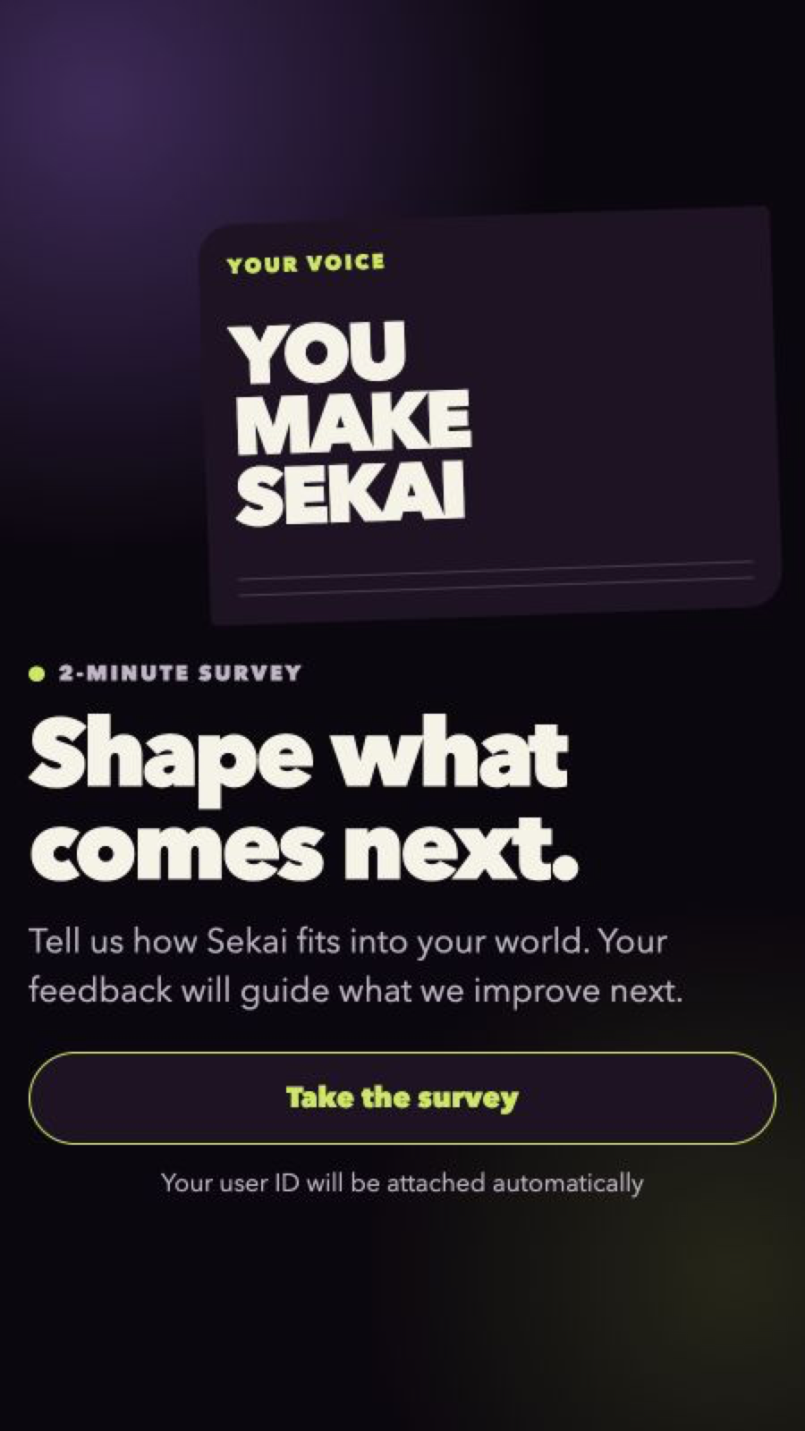 Help shape Sekai cover