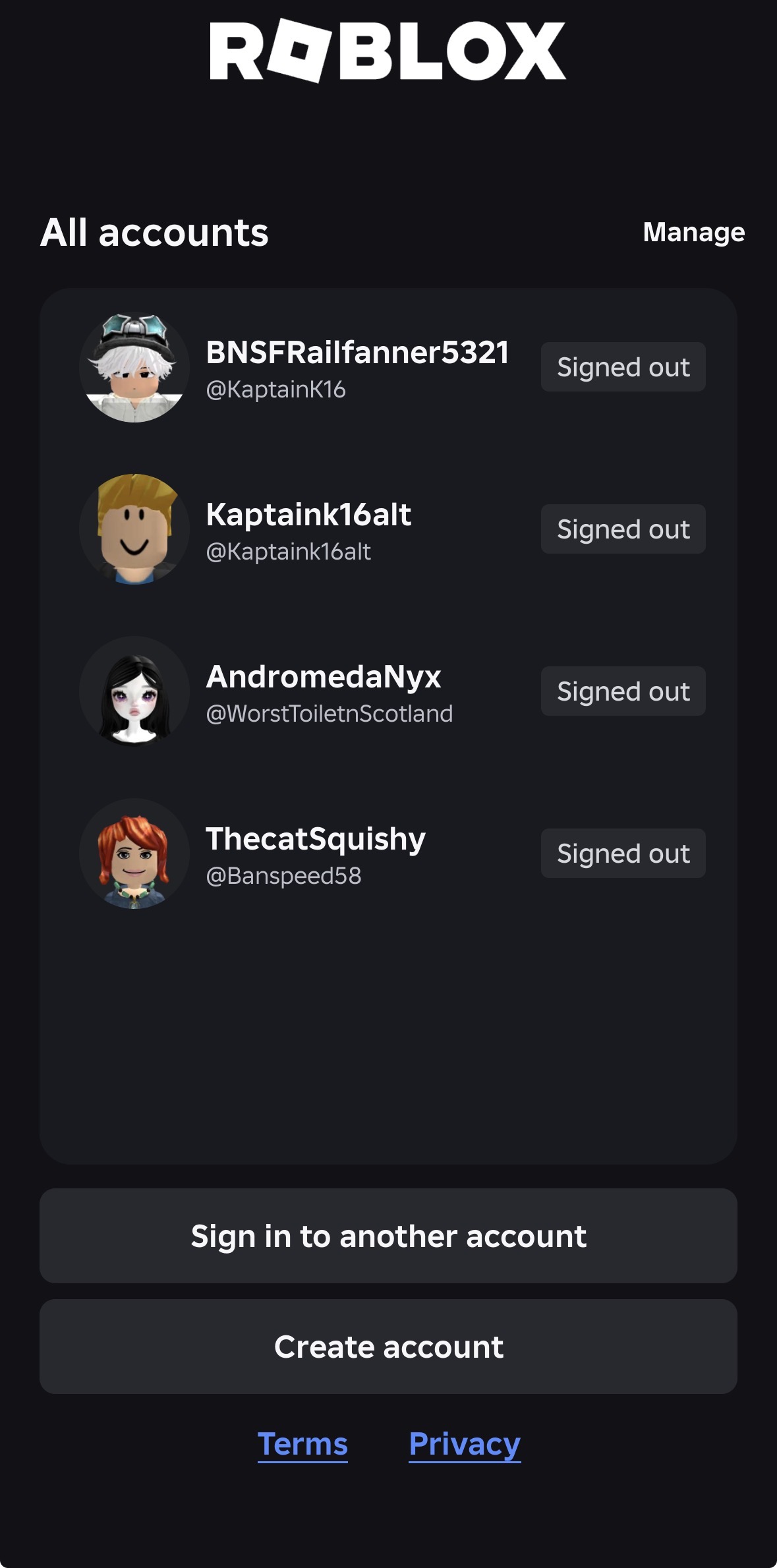 Logged Out Profiles
