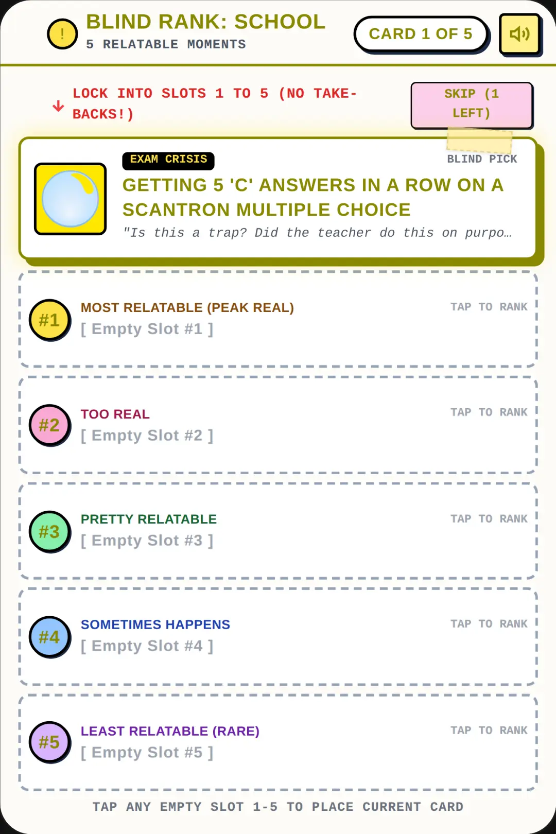 School Moments Blind Ranker cover