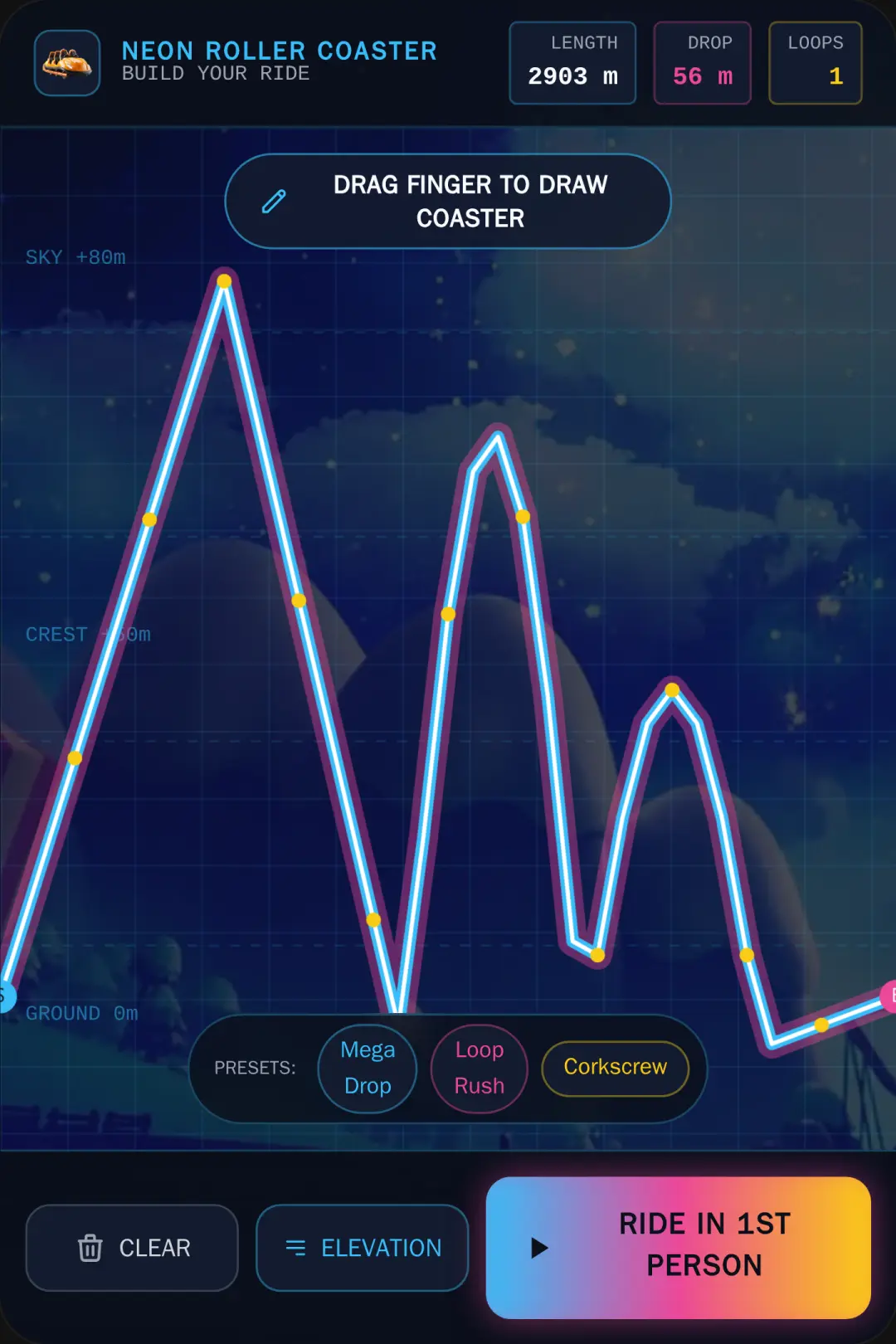 Neon Roller Coaster Builder cover