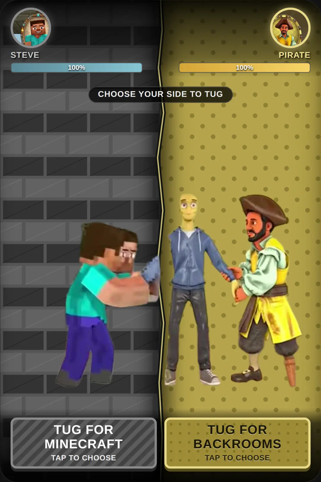Minecraft vs Backrooms: Verity Tug-of-War cover