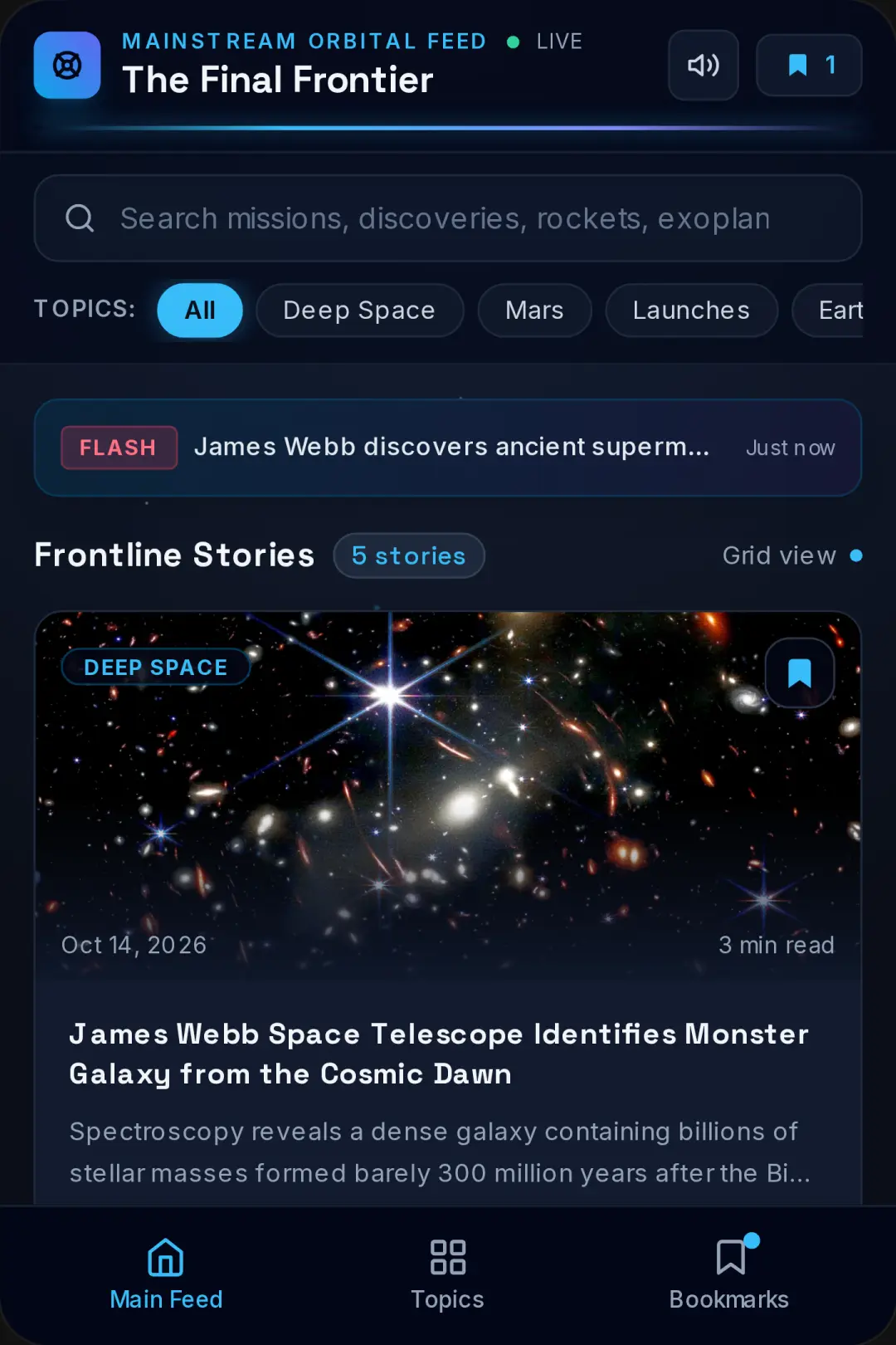 The Final Frontier | Space News cover