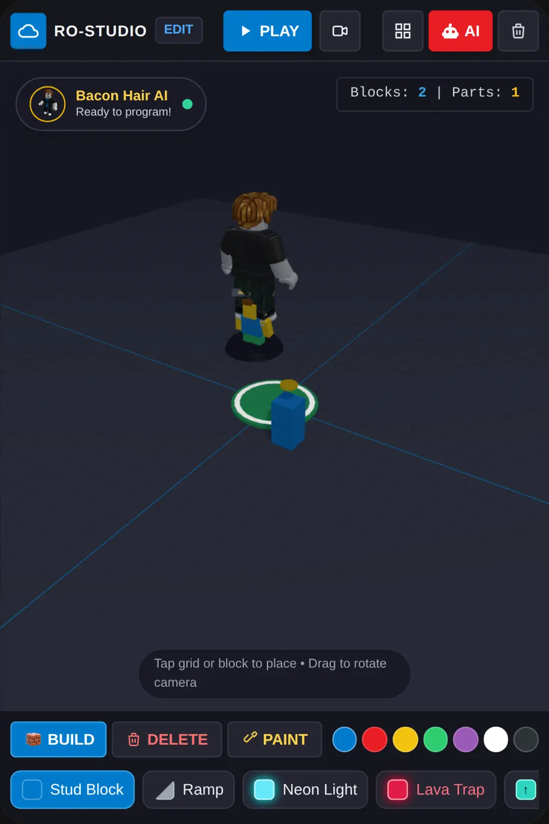 Roblox Studio - Block Builder & Bacon Hair AI cover