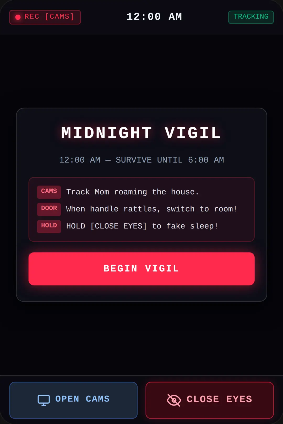 Midnight Vigil: Close Your Eyes cover