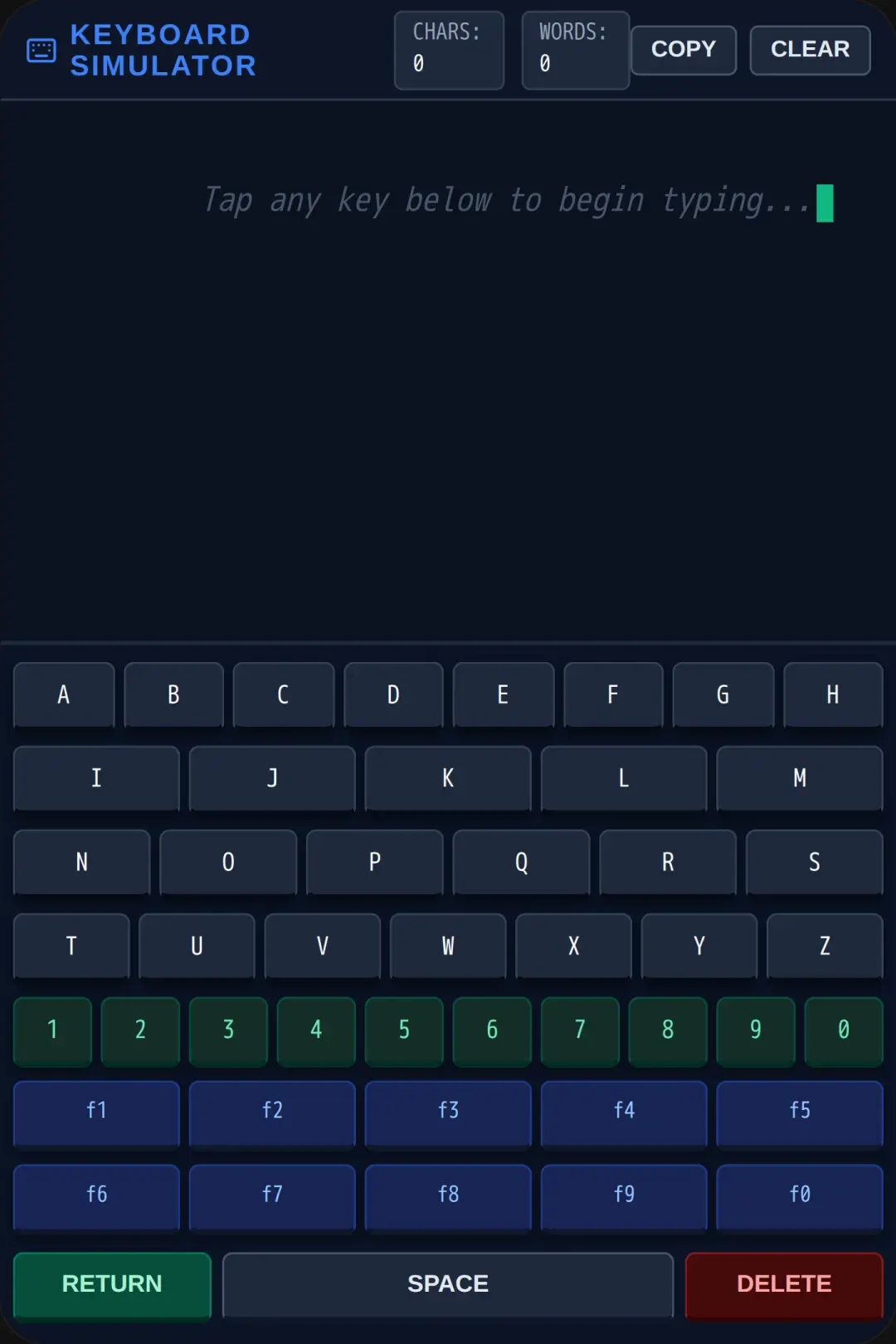 Keyboard Type Simulator cover