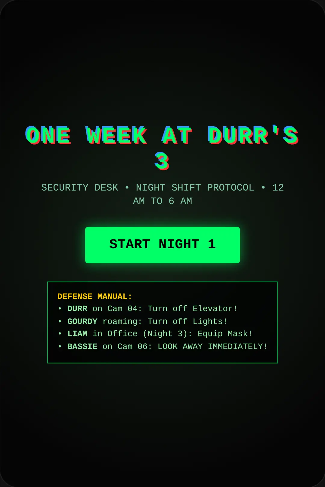 One Week at Durr's 3 cover