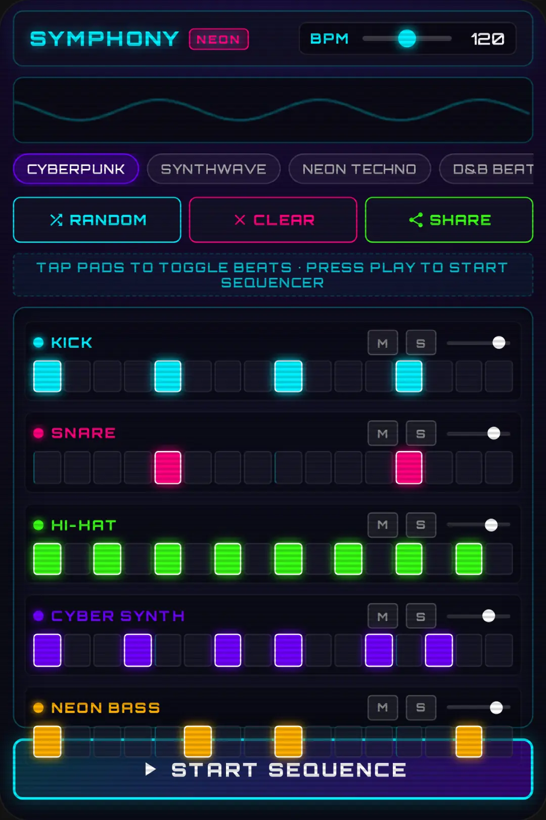 Symphony // Cyberpunk Neon Sequencer cover