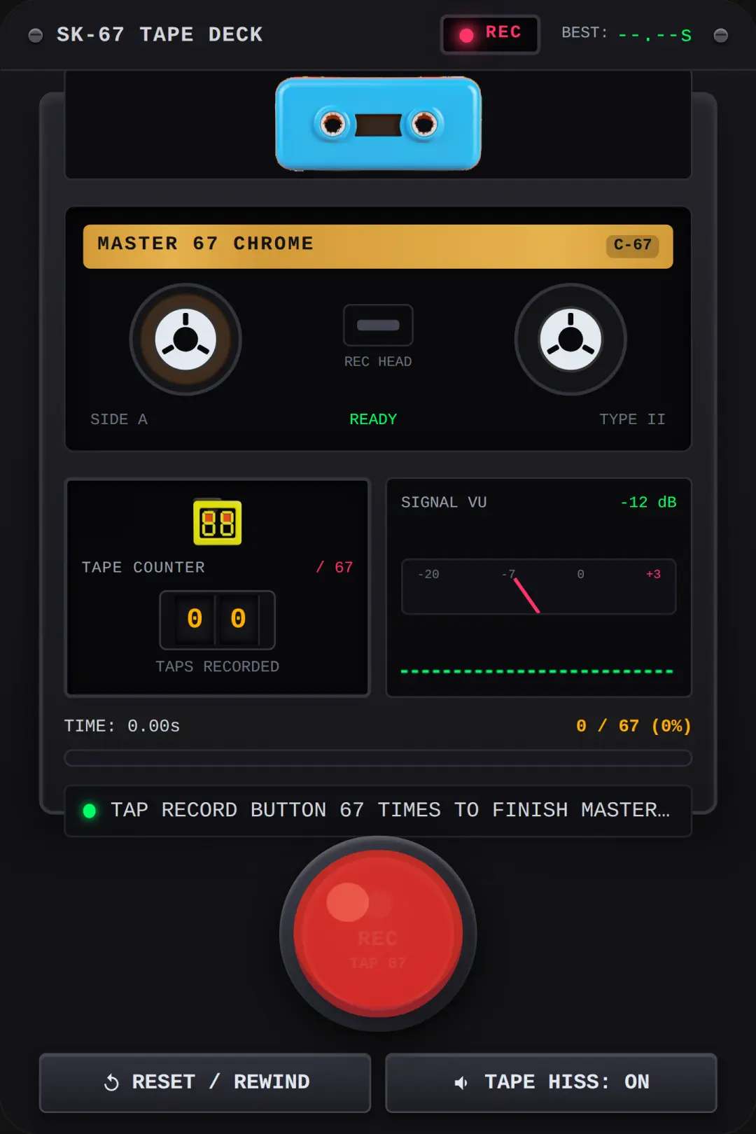 Tap 67 Recorder cover