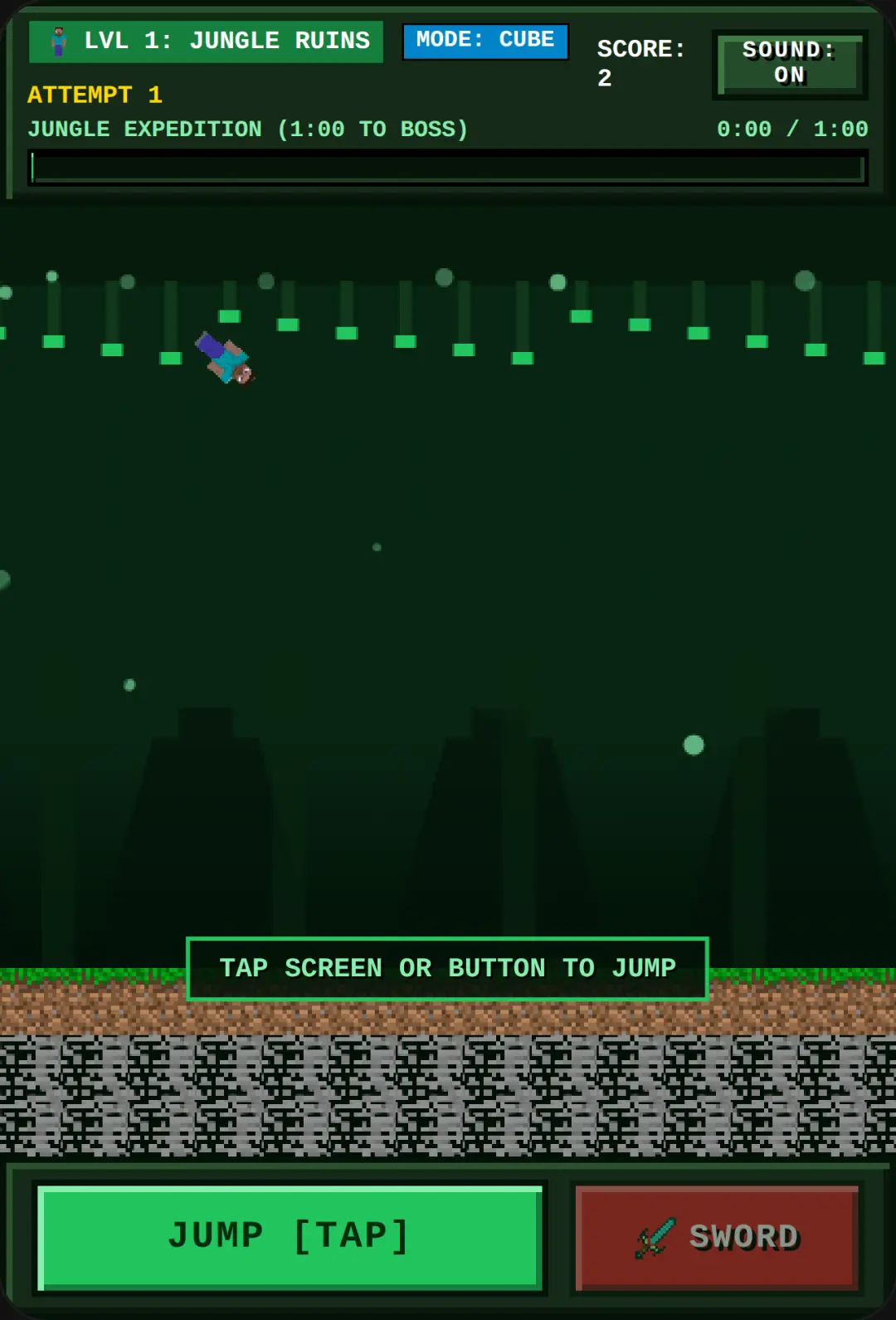 Minecraft Dash: Jungle Bosses cover