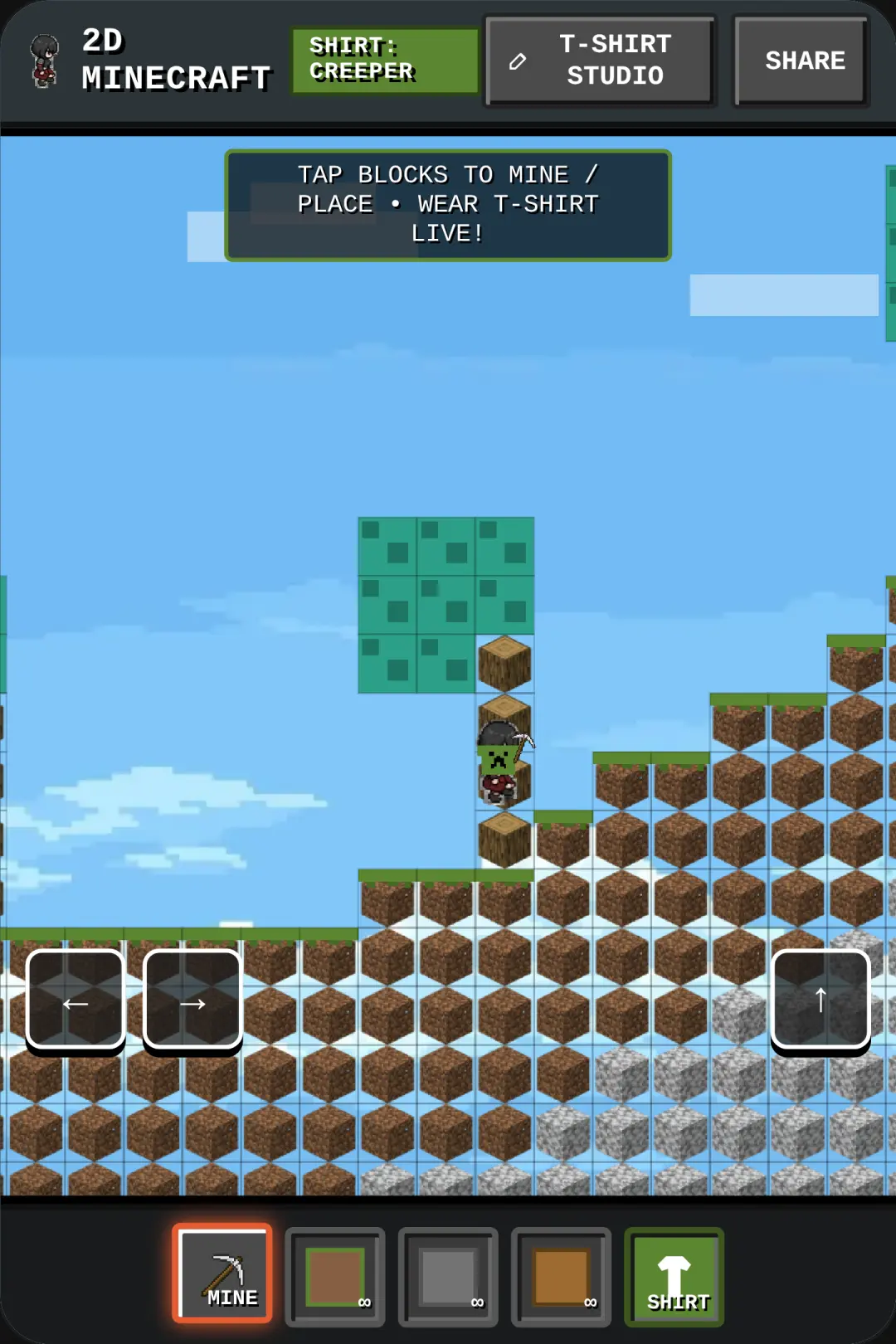 2D Minecraft T-Shirt Studio & Sandbox cover