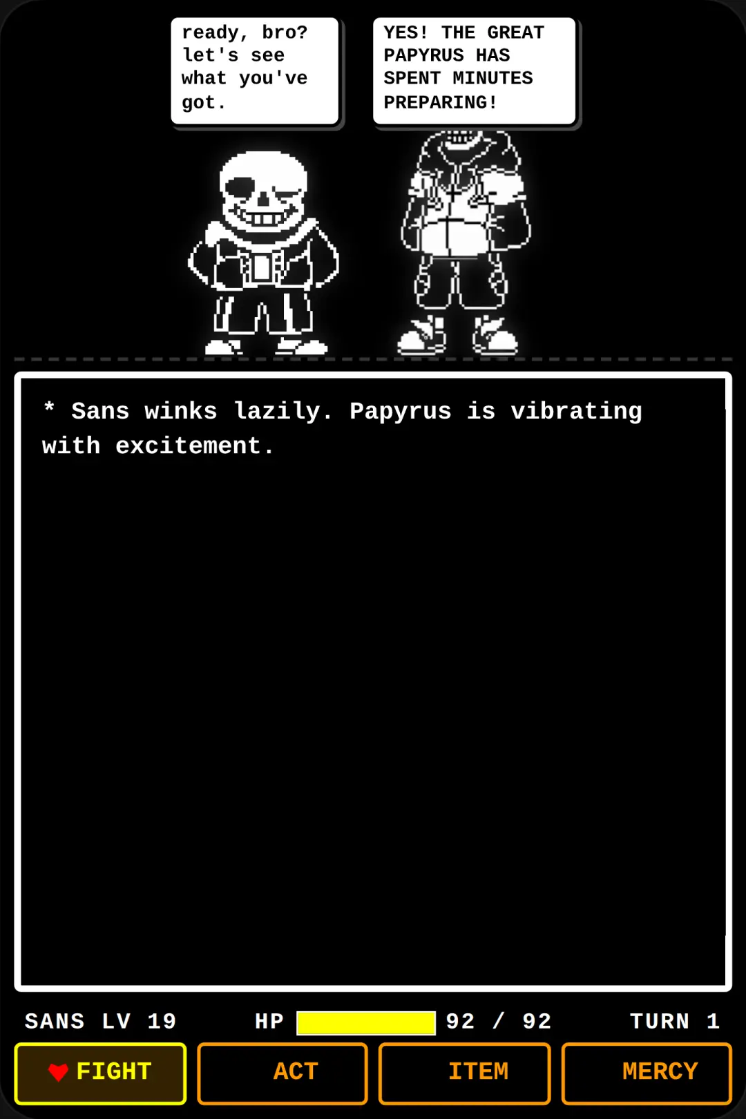 Sans & Papyrus Showdown cover