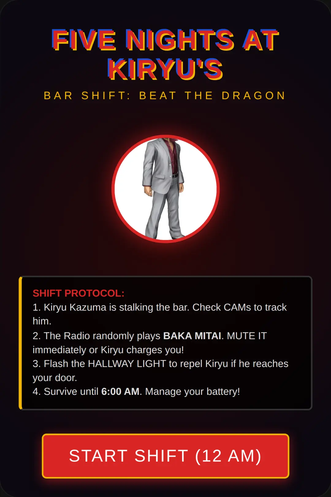 Five Nights at Kiryu's: Bar Shift cover
