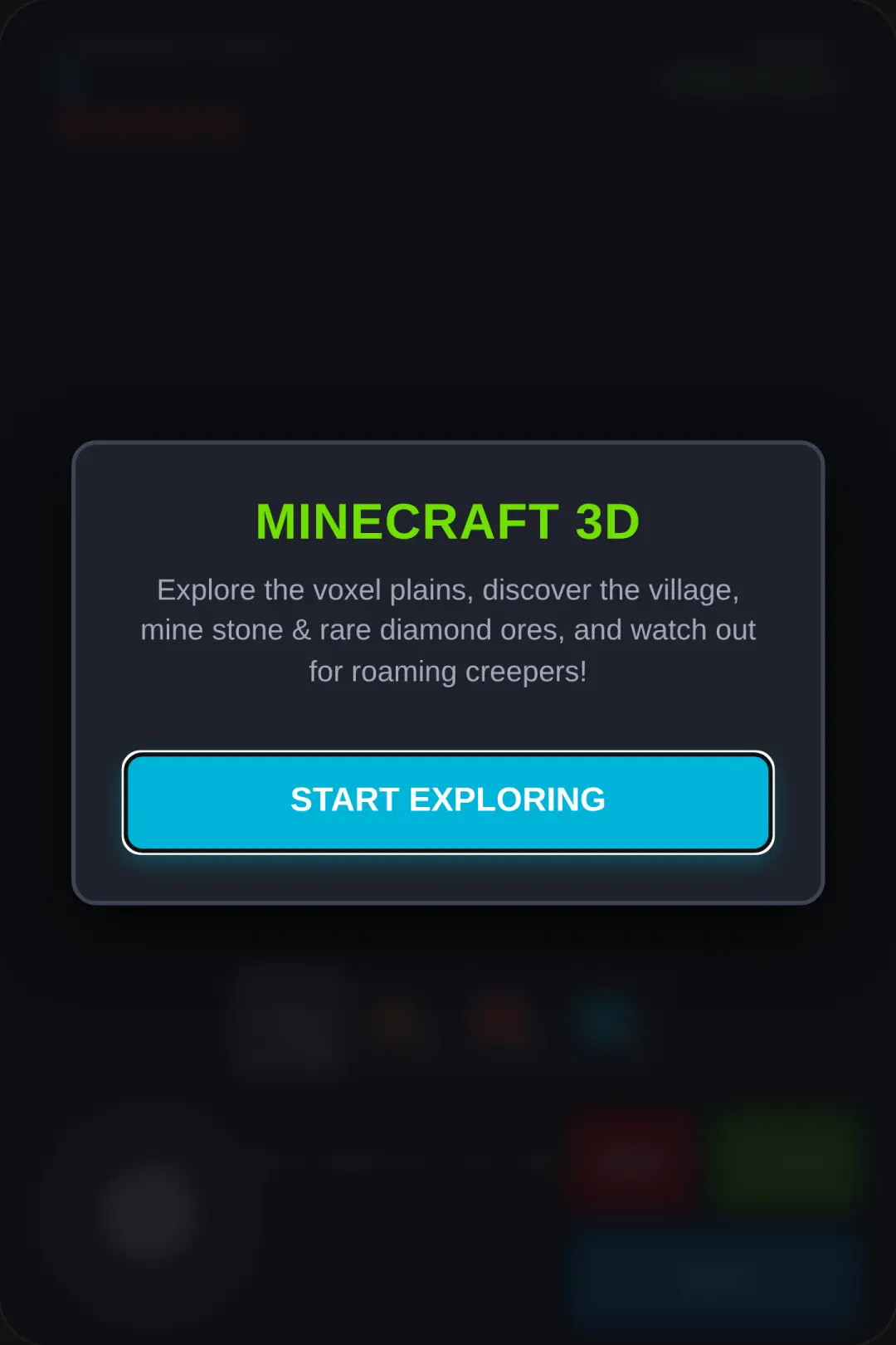 Minecraft 3D: Diamond Miner & Village Explorer cover