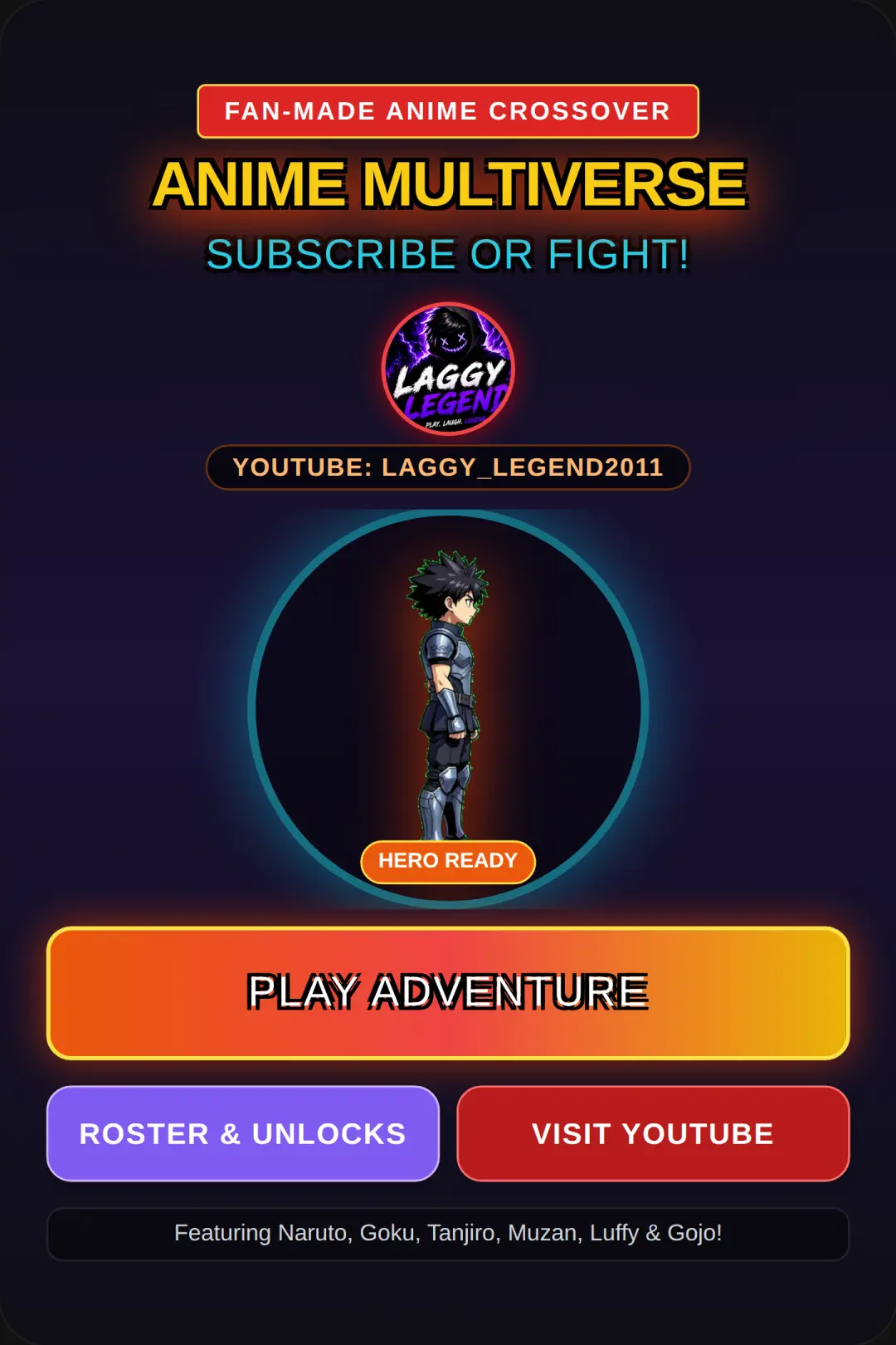ANIME MULTIVERSE: SUBSCRIBE OR FIGHT! — LAGGY_LEGEND2011 cover