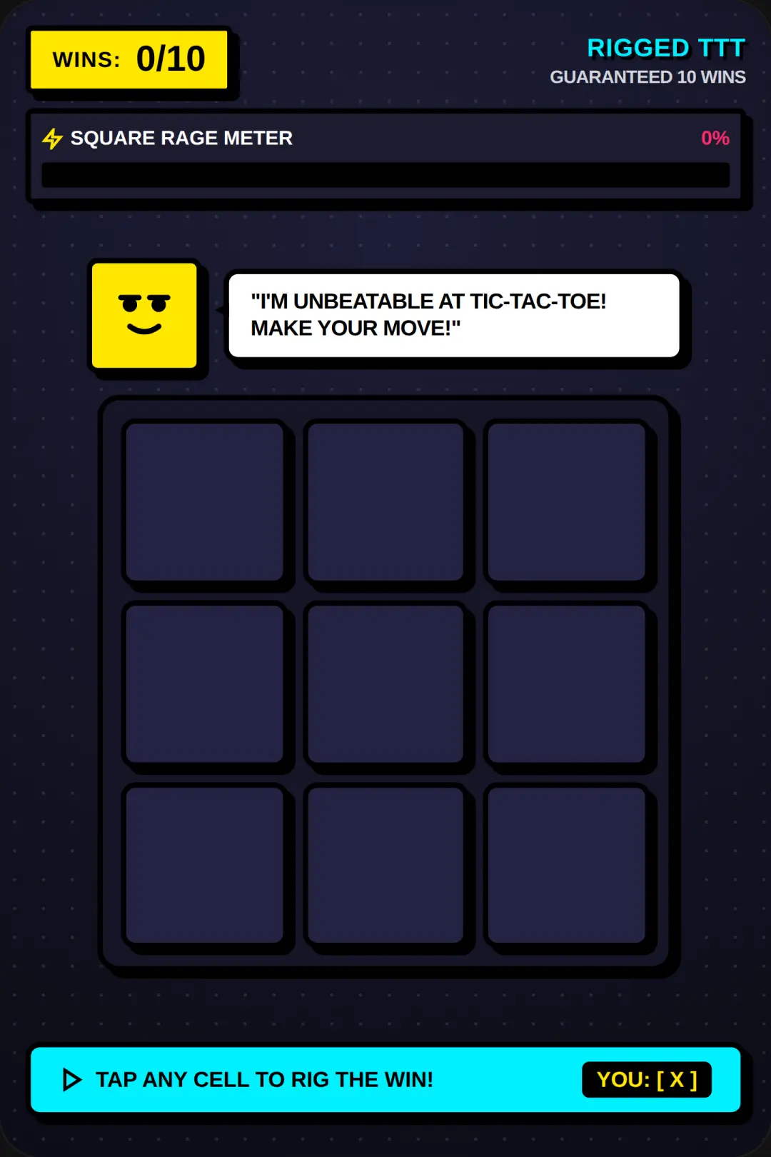 Rigged Tic-Tac-Toe: Yellow Rage cover