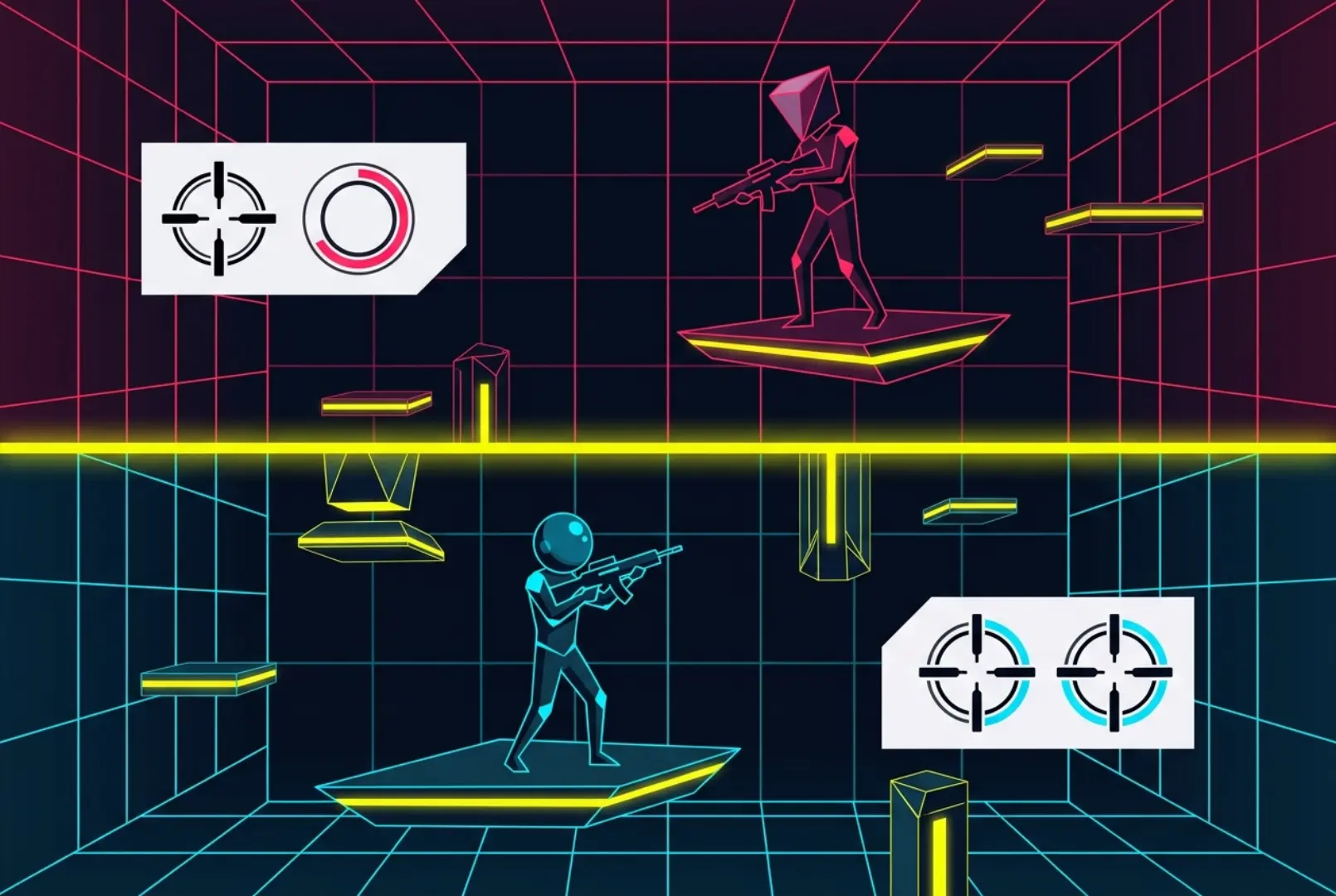 Split-Screen FPS Arena