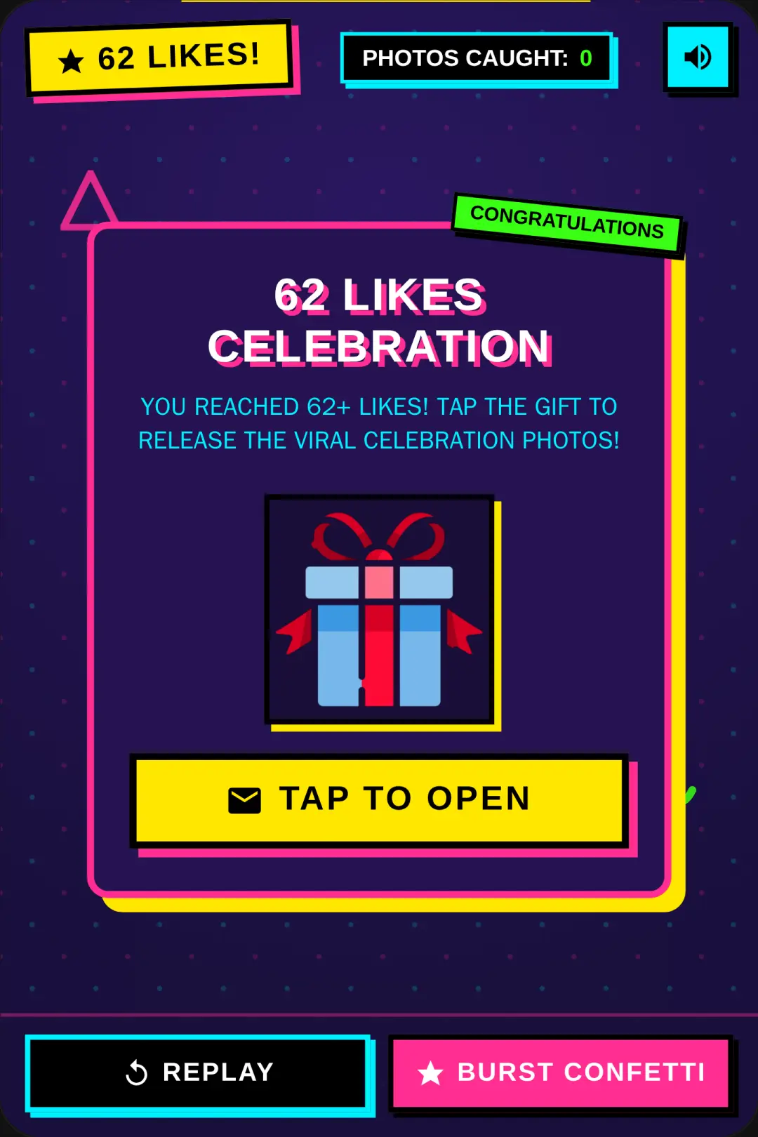 62 Likes Celebration - Virus Card cover