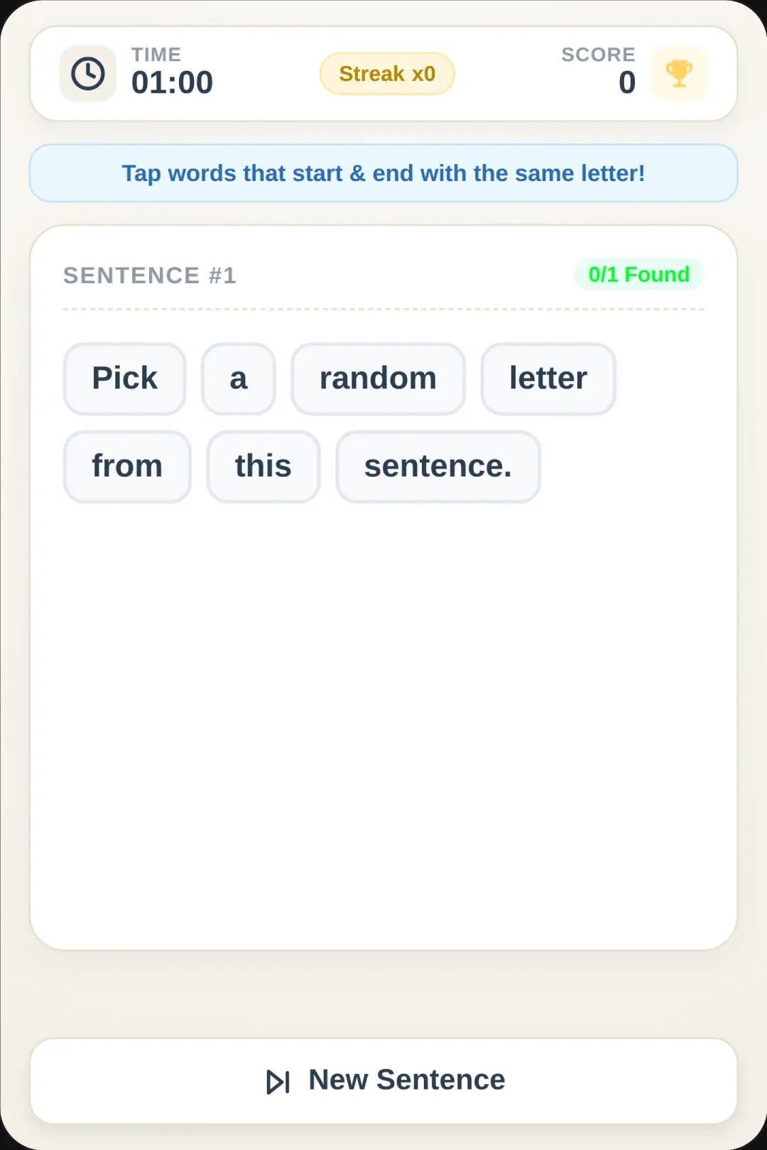 Letter Loop - Same Ends Word Challenge cover