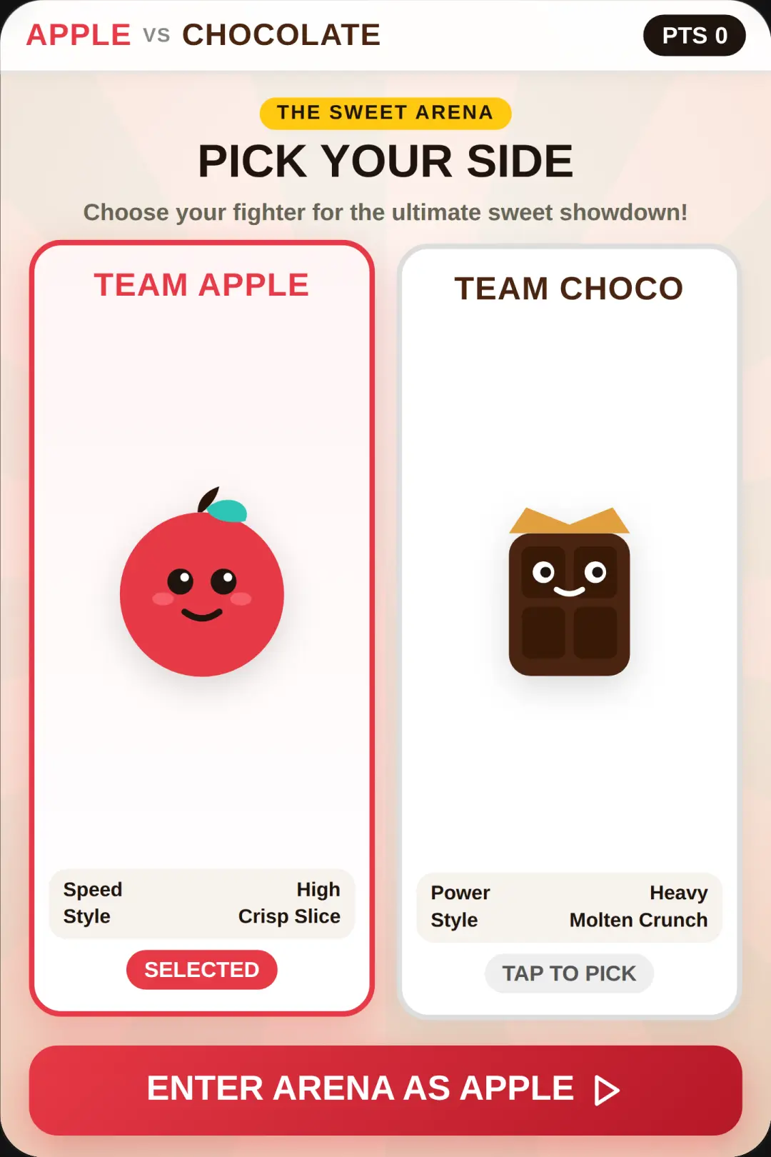 Battle game comment the what you pick apple or chocolate secret button: apple cover