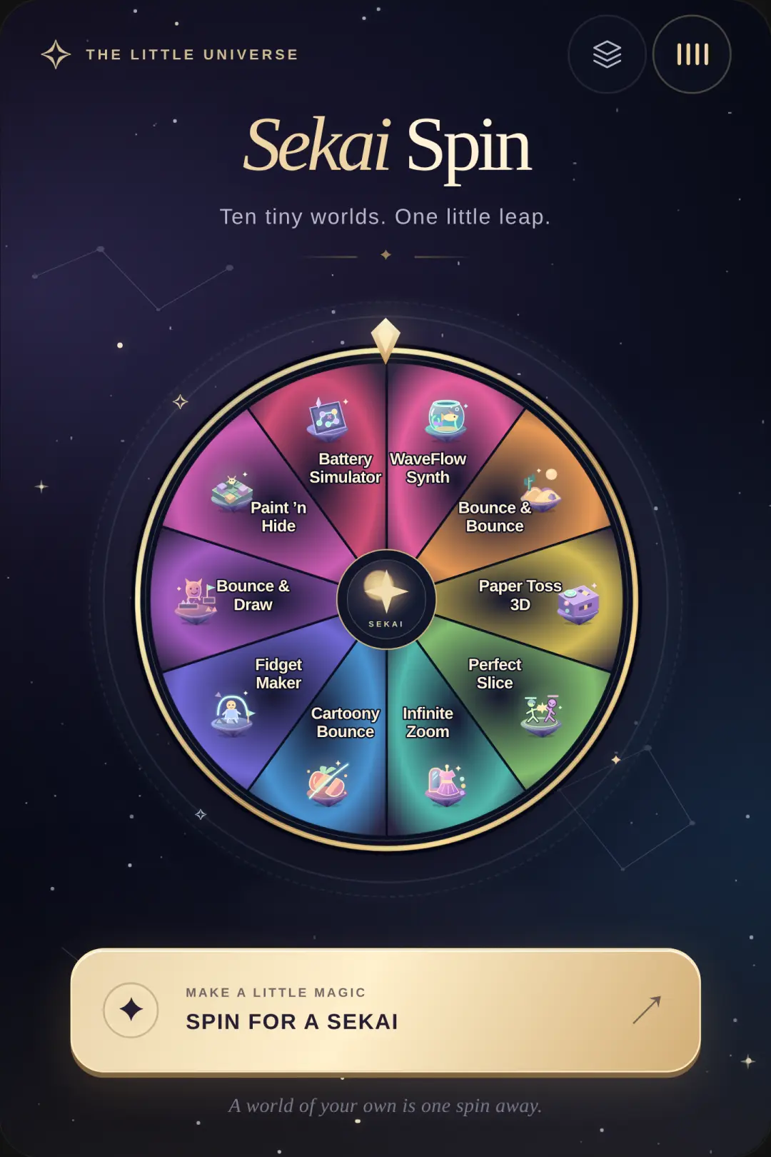 Spin Your First Sekai — New Recipes cover