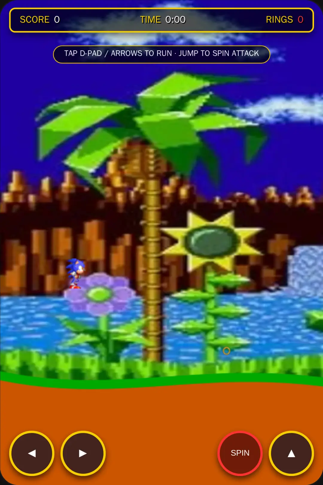 Retro 2D Sonic 1 - Green Hill Zone cover