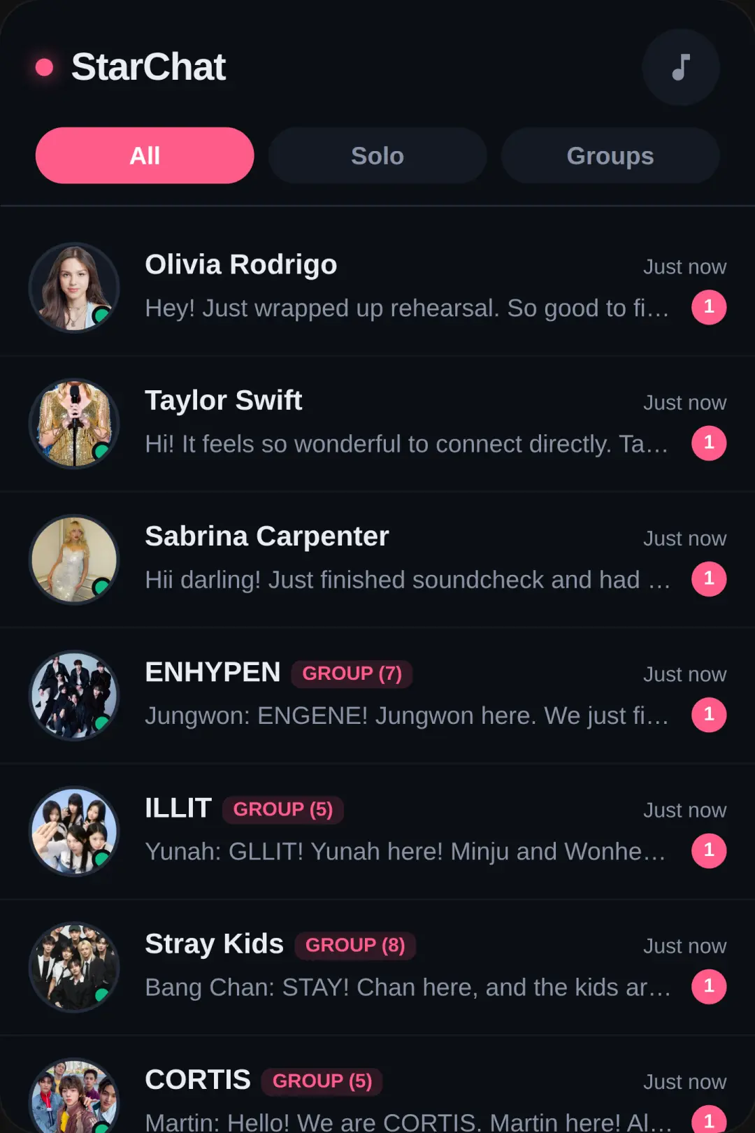Chat with celebrities cover