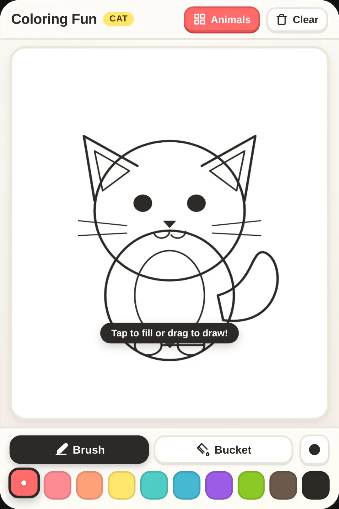 Animal Coloring Book cover