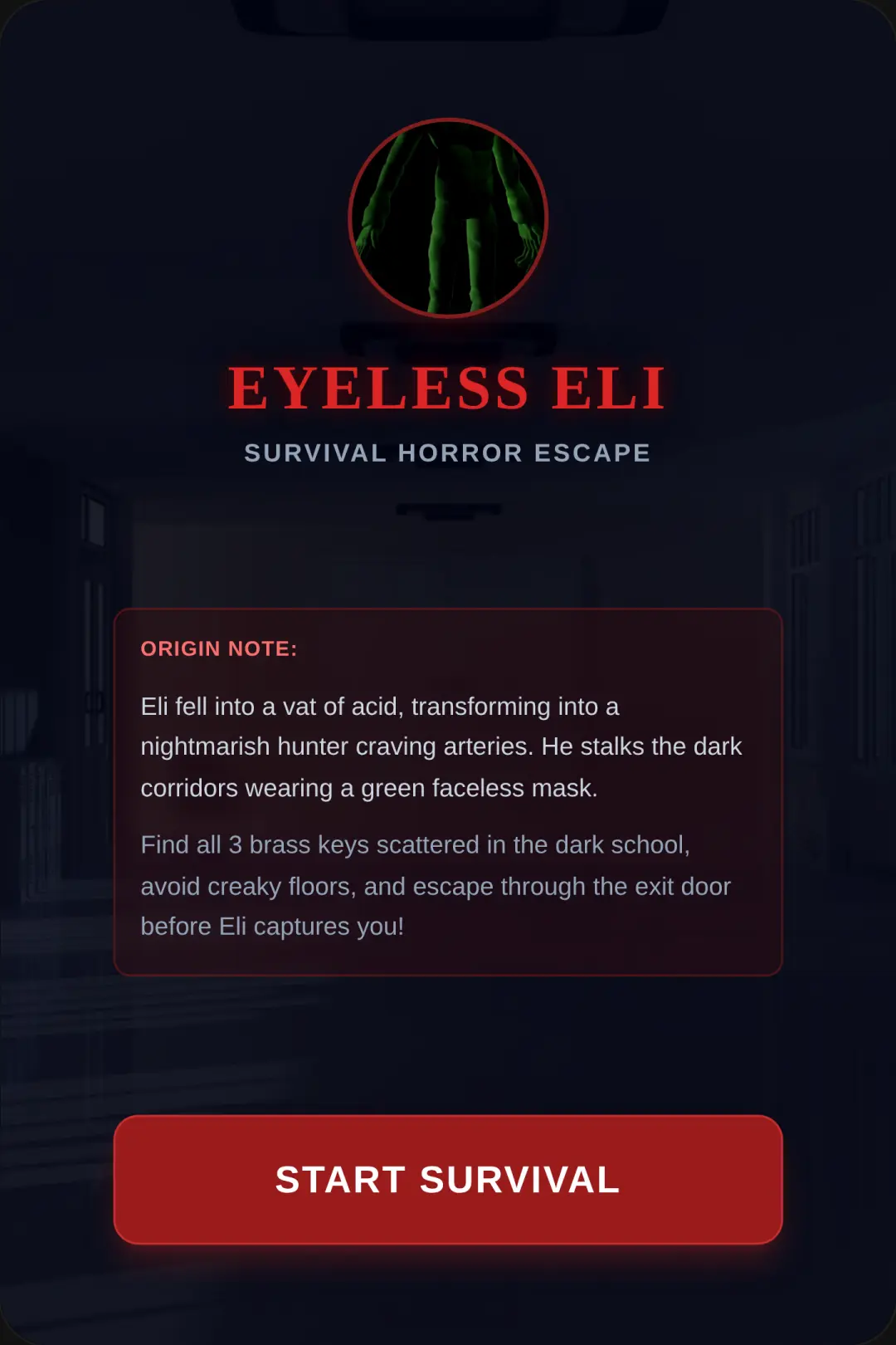 Horror Eyeless Eli Survival cover
