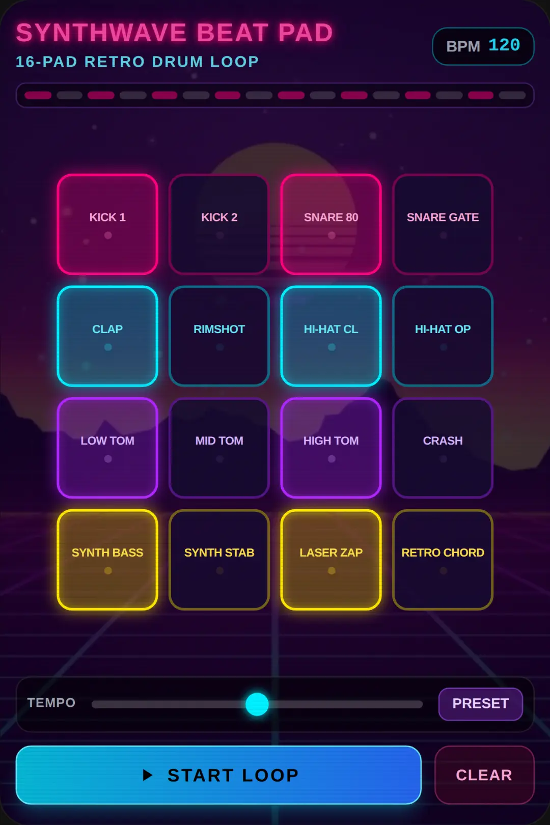 Synthwave Beat Pad cover