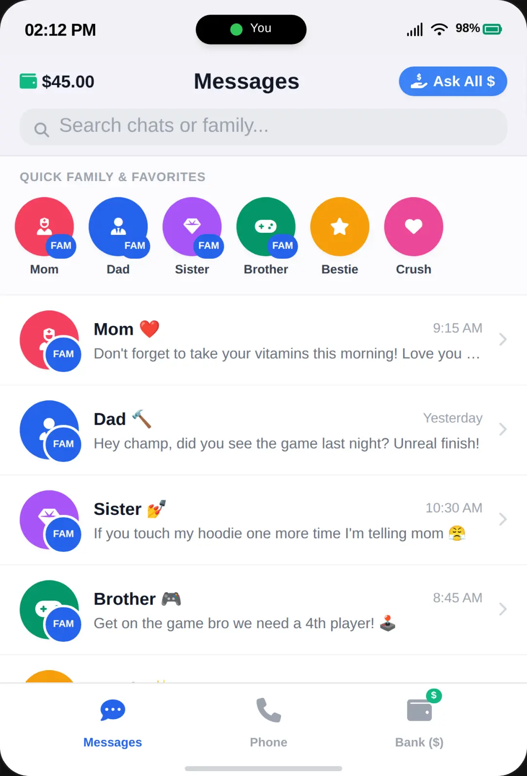Pocket Phone - Messages & Family Calls cover