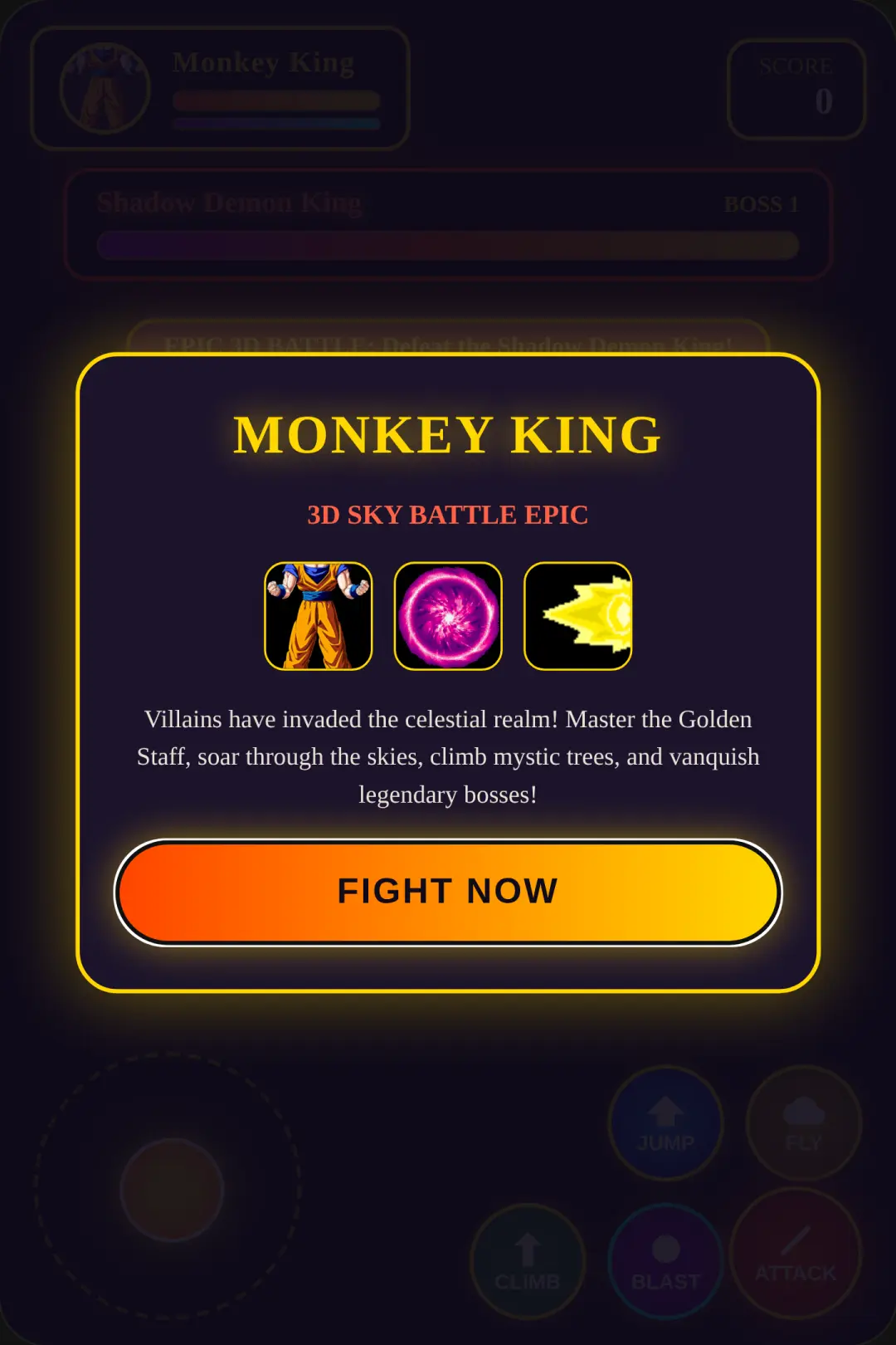 Monkey King: Sky Battle 3D cover