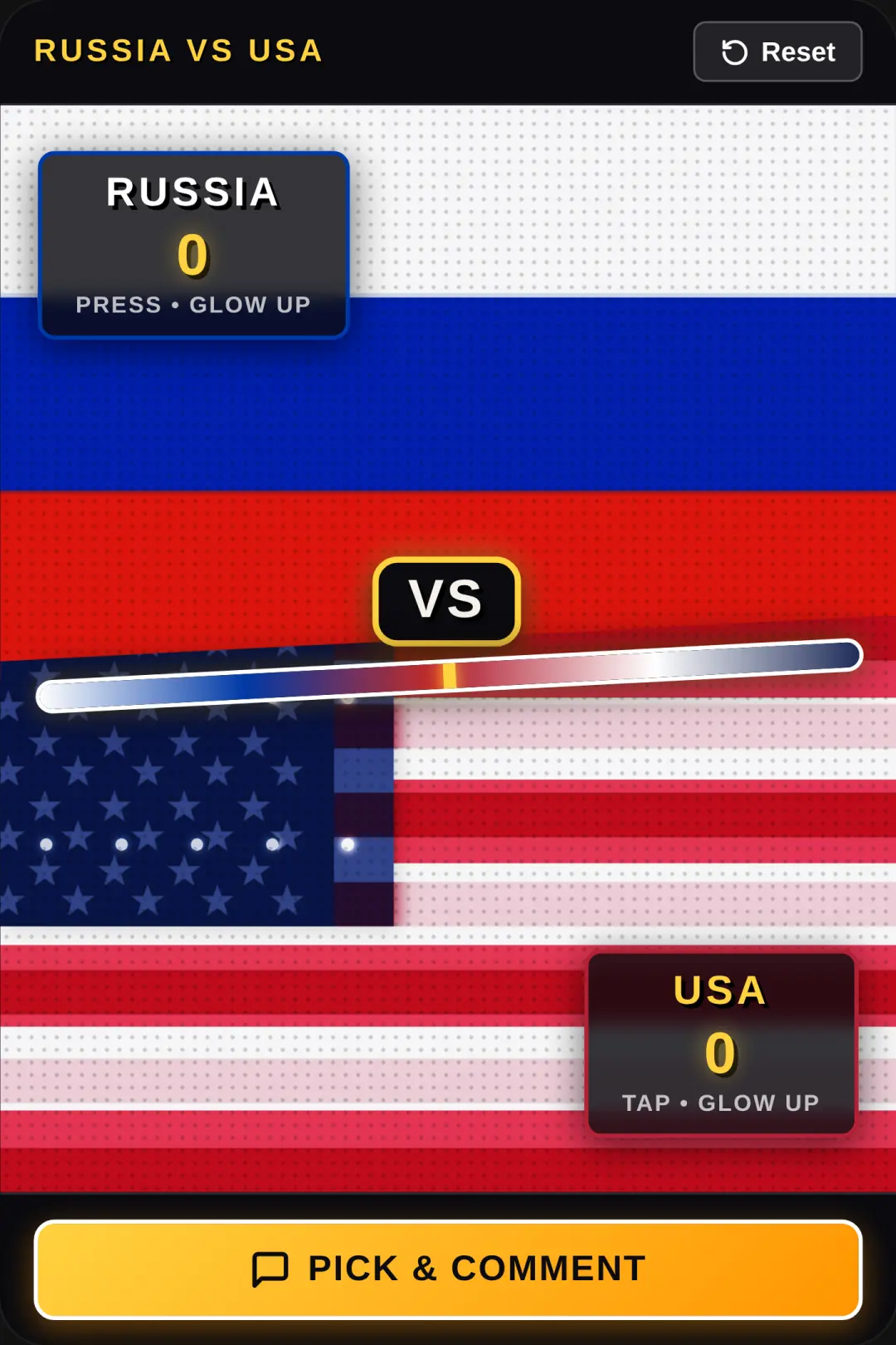 Russia vs USA - Glow Battle cover