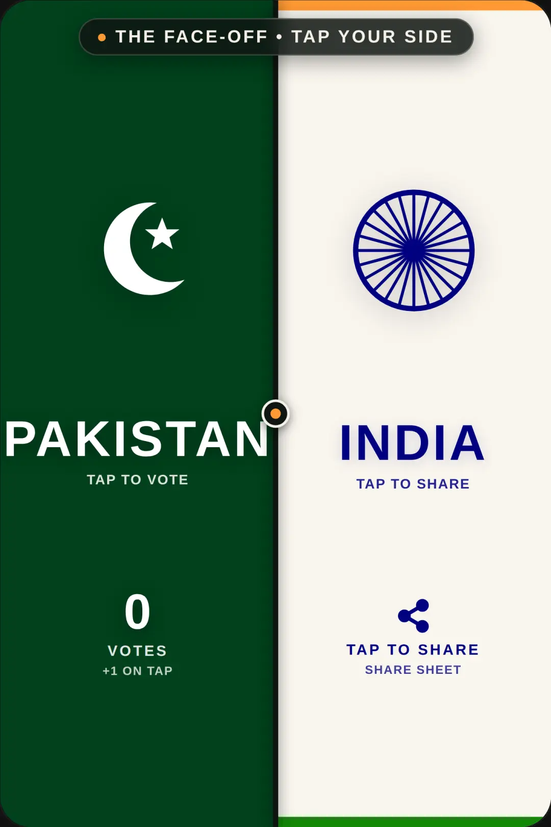 Pakistan vs India — Tap Face-Off cover